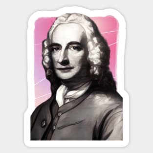 English Novelist Henry Fielding illustration Sticker